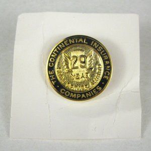 Continental Insurance 29 Years Lapel Pin .75 inches Metal Tie Tack Safe Driver